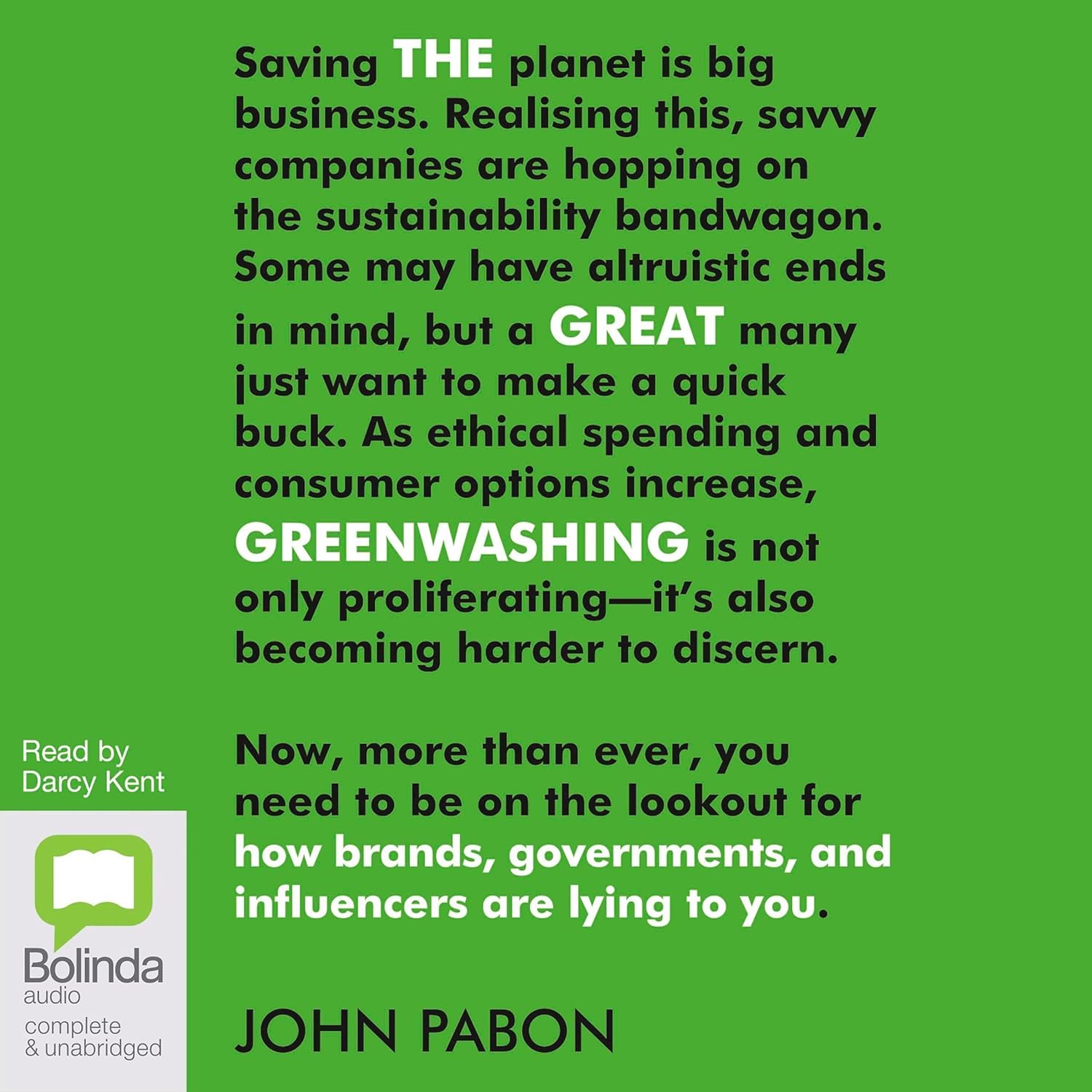 The Great Greenwashing audio book cover